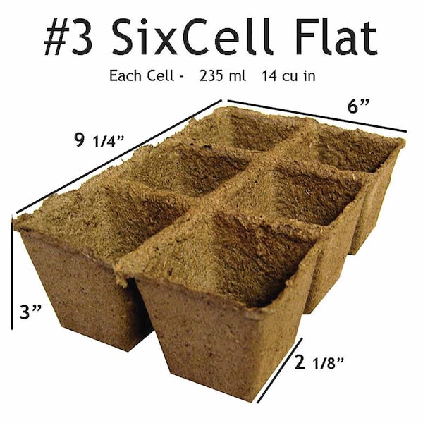 Cowpots No 3 SixCell CowPots Volume 235 mL/cell, PK120 #3 SixCell (120) - main